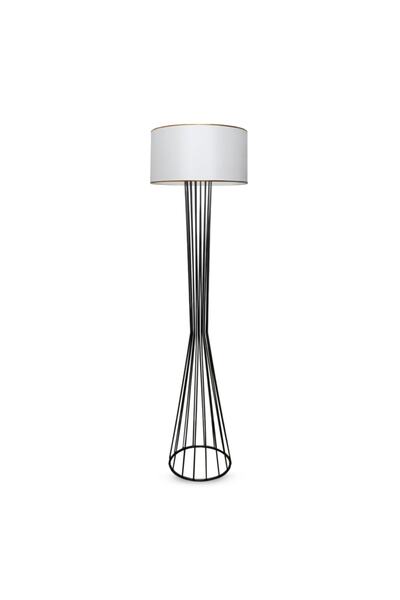 HOMİNG Daisy Gold Detaylı Silindir Başlıklı Metal Lambader Ayd-3060