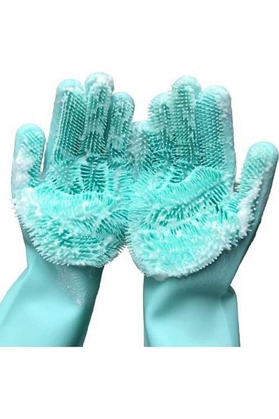 Çokuygunuz 1 Pair Silicone Dish - Vegetable Tile Car Washing Gloves Assortment