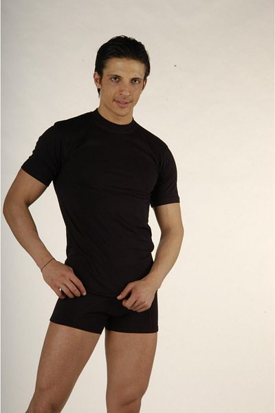 JOJOBOY POLO Men's Single Jersey Closed Collar 2-Piece Black