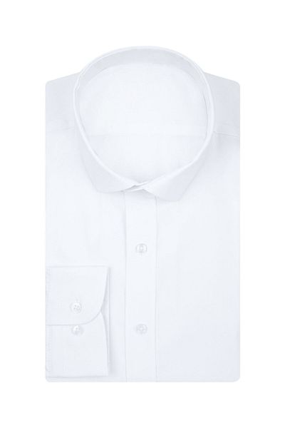 SÜVARİ Λευκό ανδρικό πουκάμισο Slim Fit