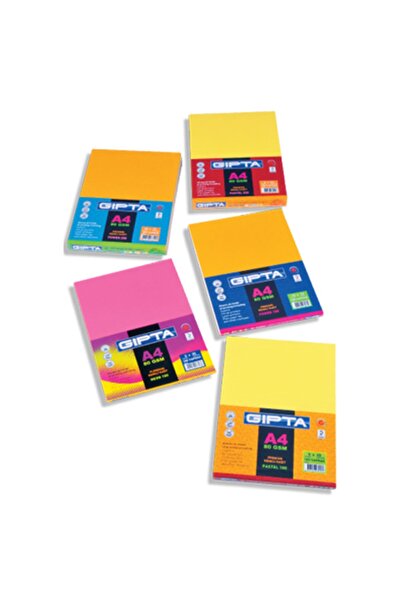 Gıpta Renkli Fotokopi Kağıdı 100 Lü A4 Karışık Renk 1530