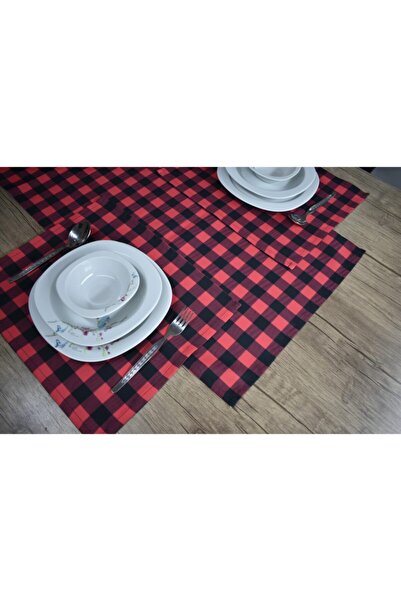 meditroia 6-панельний чорно-червоний картатий м'який тканинний сервіс