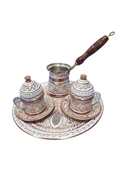 Miray hediyelik Özel Tasarım Bakır 2'li Kahve Ve Cezve Takımı