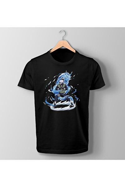 organikse Naruto anime Kakashi Hatake organska štampana crna unisex majica