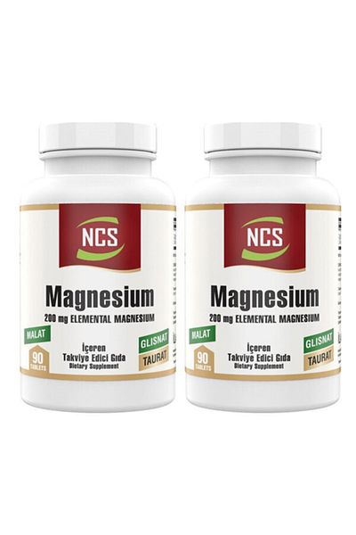 NCS Magnesium 200 Mg - Malat Taurat Glycinate 90 Tablets, 2 Boxes