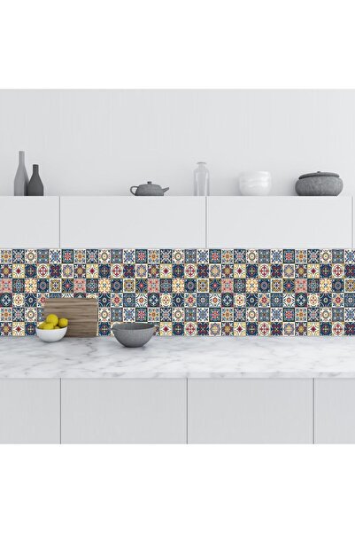 StickerArt Mutfak Tezgah Arası Folyo Fayans Kaplama Folyosu Portekiz Fayans D...