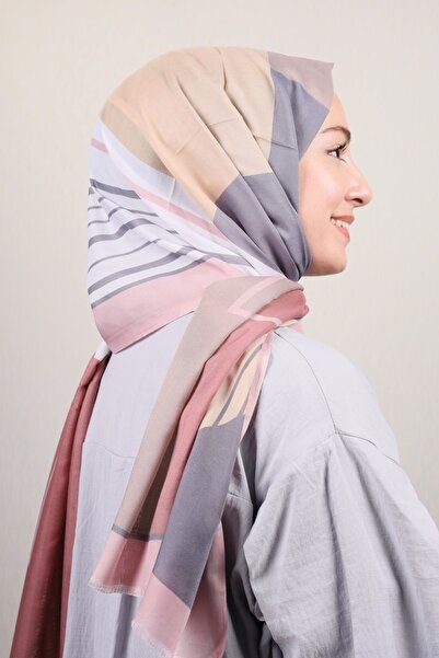 Bonjela شال قطن منقوش - نمط-03 - لون-05