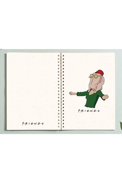 Paytak Moda Friends Dizi Monica Notebook Design Spiral A5 96 Sheets Unlined Notebook Pytkdt02810