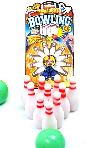 Jaru Mini Seyahat Tipi Parmak Bowling Oyunu 2 Top Pc307