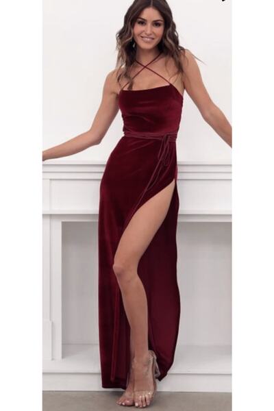 hilaltrendd Kadife Elbise