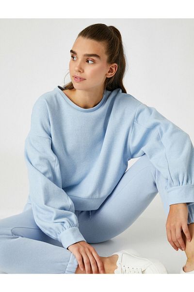 Koton Pullover - Blau - Relaxed Fit