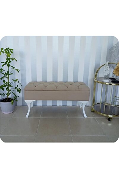 aldagelsin Lüks Yarım Sandıklı Kapitoneli Dekoratif Puf Bench 120cm