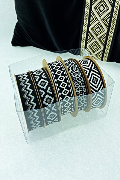 FANTASTIC KURDELE Чорно-білий набір стрічок