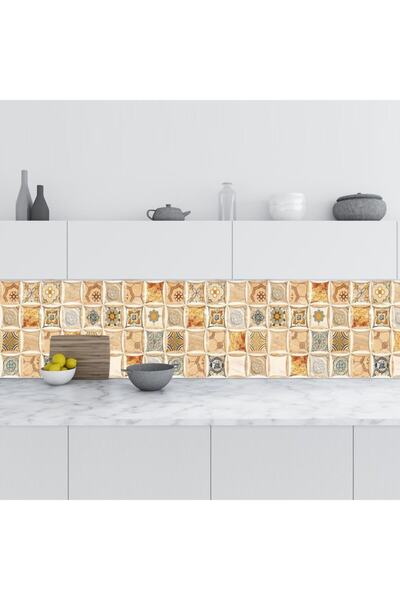 StickerArt Mutfak Tezgah Arası Folyo Fayans Kaplama Folyosu Seramik Modern De...