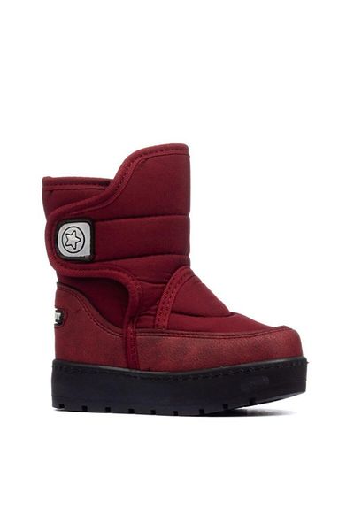 AYAKKABIMOOD Le Petit Burgundy Girl's Snow Boots with Fur Inside