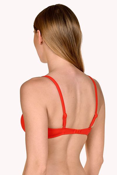 Lisca Women's Orange Underwire Sponge-Free Recovery Bikini Top