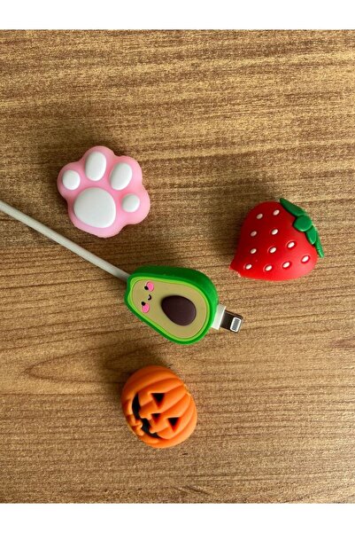 HappyCase Sevimli Kablo Koruyucu 4 Lü Set