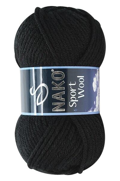 NAKO Sport Wool Kalın El Örgü Ipi 217 Siyah