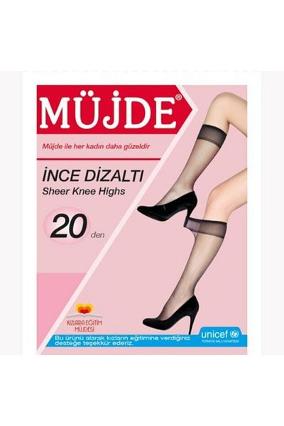 Müjde Κάλτσες 20 Density Thin Knee Length 6 τεμαχίων 87 Dark Mink Color