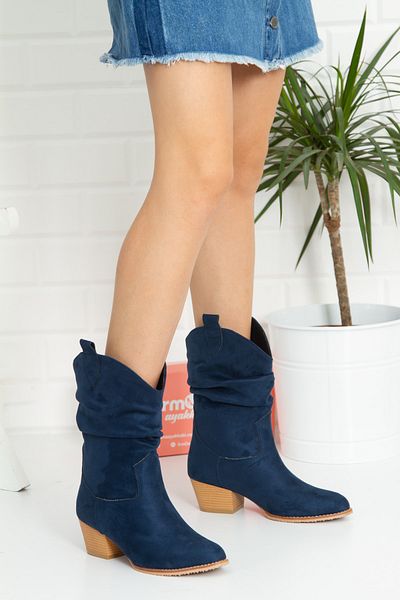 irmona Κοντές μπότες Dallas Luxury Suede Bellows Tokyo Navy Blue