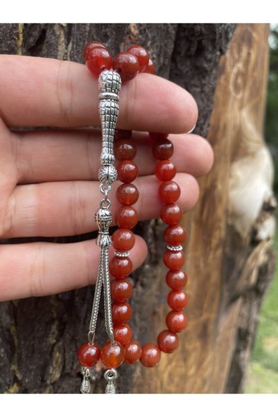 AgateStones مسبحة من حجر العقيق الطبيعي