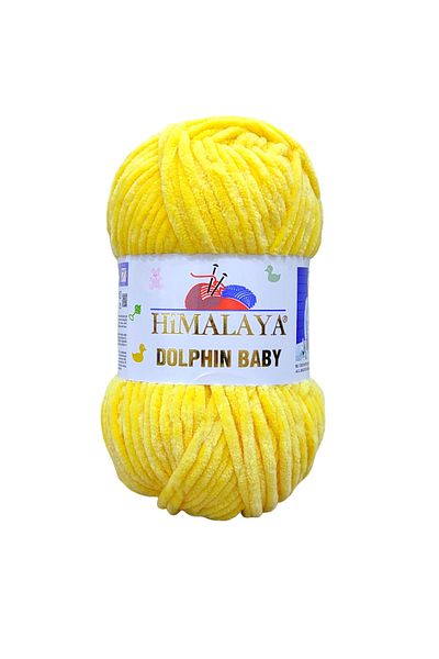 Himalaya Yellow Dolphin Baby Velvet Rope - 80313 Yellow 100 Gr. 120 Mt.