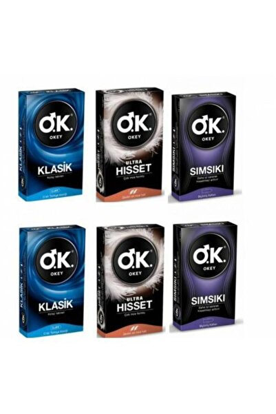 Okey Prezervatif Rötar 20 Li + Ultra Hisset 20 Li + Sımsıkı 20 Li