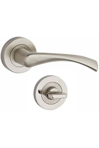 BUYA Bravo Nikel Rozetli Wc Kapı Kolu (ön Arka Takım Vidalarıyla Birlikte)