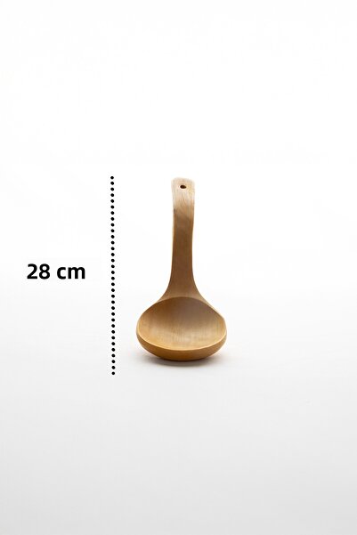 Bambuland Natural Bamboo Ladle - 28 cm Deep Spoon Luxury Model