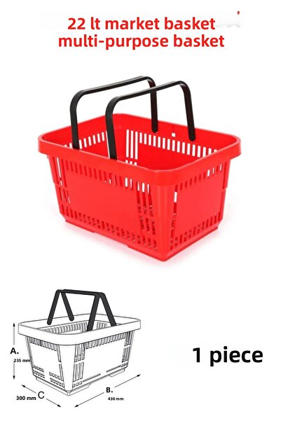 Manken İstanbul 22 Liters - Shopping and Grocery Basket with Handle