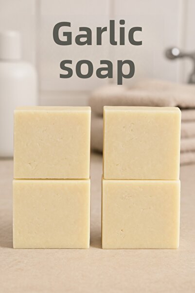 Newleaf 4 قطع صابون الثوم – صابون مقوي مضاد لتساقط الشعر 110 جرام