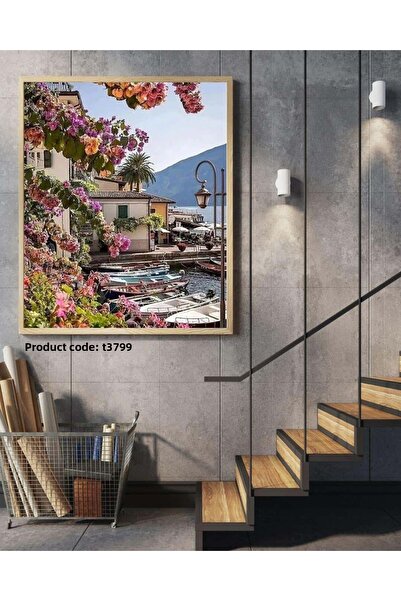 Dialands Mozaik Lake Garda Shoreline 48X60Cm Dialands Diamond Mosaic Painting