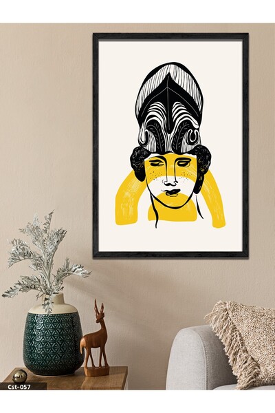CeSht Women's Art One Piece Black Wooden Framed Painting