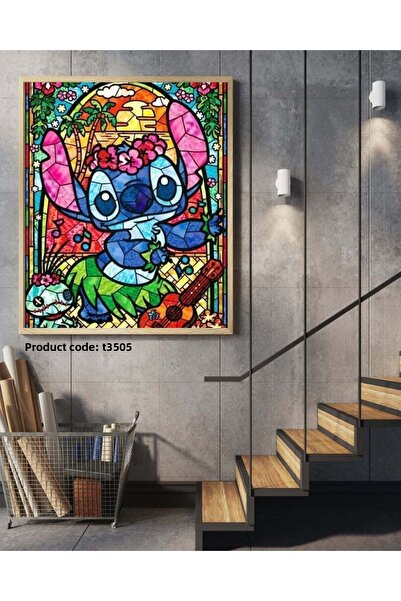Dialands Mozaik Blue Stitch 35X50Cm Dialands Diamond Mosaic Painting Made from Glass Art