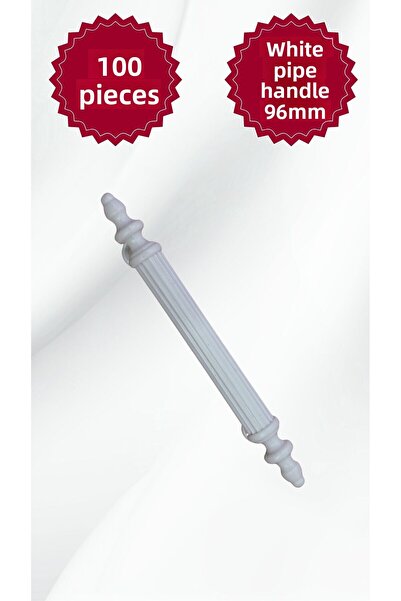 MKLAKS 100 قطعة من مقابض الأدراج البلاستيكية البيضاء مقاس 96 مم - تصميم أنيق ...