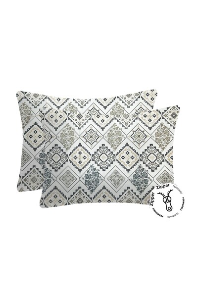 Lief Home Ranforce Fabric Hidden Zippered Pillow Case 50x70 (2 Pieces)