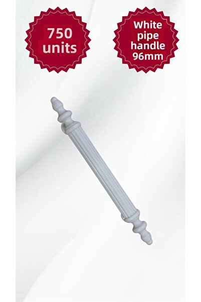 MKLAKS 750 قطعة من مقابض الأدراج البلاستيكية البيضاء مقاس 96 مم - تصميم أنيق ...