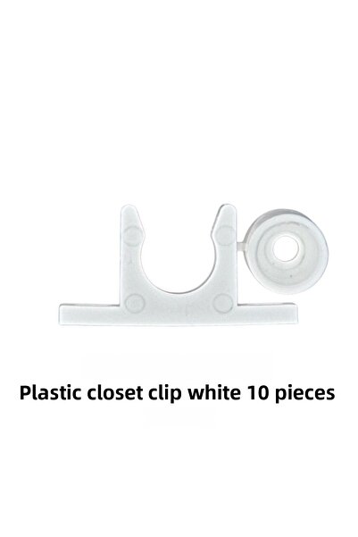 Adilon مسامير باب سلكية بلاستيكية PVC (حامل) 10 قطع باللون الأبيض