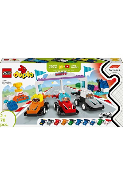 LEGO ® DUPLO F1 Team Race Cars & Drivers 10445 Building Set for 2+ Year Old Kids (70 Pieces)
