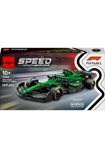 LEGO Speed Champions Aston Martin Aramco F1 AMR24 Race Car 77245 Toy - 10+ Building Set (269 Pieces)