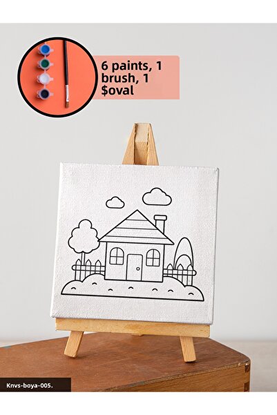 CeSht مجموعة الرسم على القماش مع حامل الرسم تتضمن فرشاة الرسم ودهانات