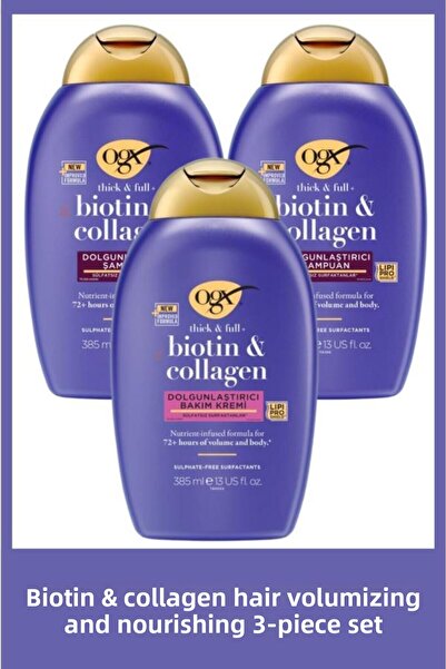 OGX Biotin & Collagen Hair Plumping and Nourishing Set of 3