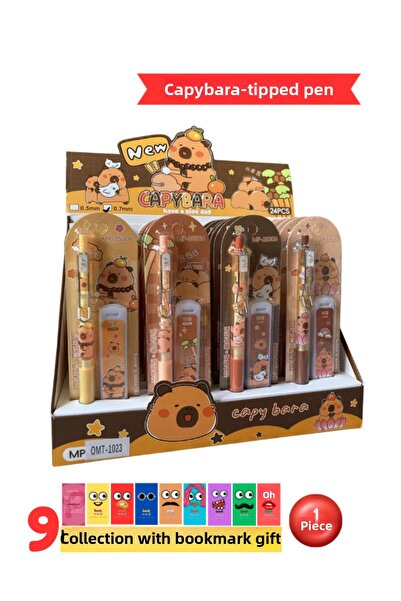 Pembe Pasaj Capybara 0.7 Tip Pen Set - Stitch Stationery Set
