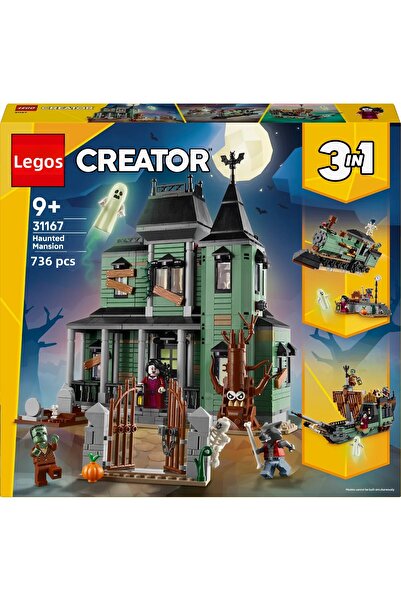 LEGO ® Creator 3-in-1 Haunted Mansion 31167 - Creative Toy Building Set for Kids Ages 9+ (736P)
