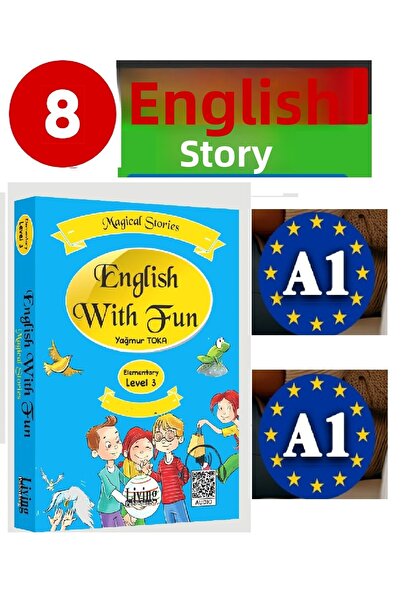 Easy Readers 8 English Reading Story Books - Level A.1 Q. R. Code for Middle School and Beginners