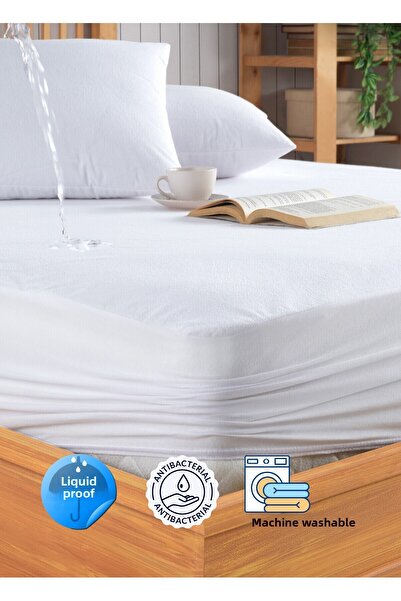 Shopyteks Micro Fitted Full Edge Waterproof Mattress Protector Single-Double Size King Size Mattress Protector