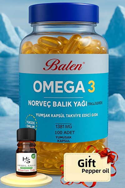 Balen Omega 3 Norwegian Fish Oil Form 1380 Mg 100 Softgels
