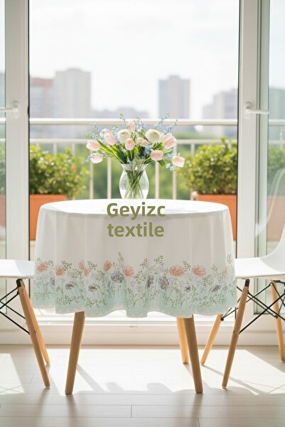 Çt Çeyizci Tekstil Round Tablecloth Digital Printed