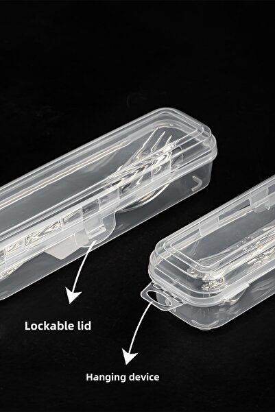 Porsima 2 Pieces Fork Spoon Knife Pen Holder Box - Toothbrush Makeup Accessory Storage Container Box - Multix Box