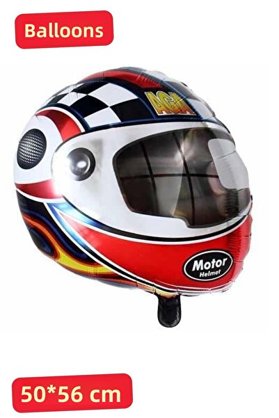 Baloncu Nene Motorcycle Helmet Foil Balloon Birthday Foil Balloon Character Foil Balloon Children's Birthday Balloon